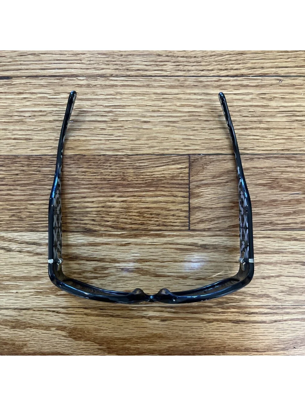 Coach S2009 Women's Rectangle Sunglasses Black Logo Frame Gray Gradient UV400